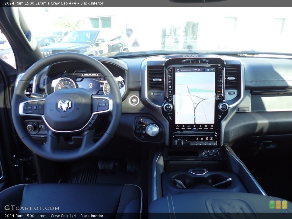 Black Interior Dashboard for the 2024 Ram 1500 Laramie Crew Cab 4x4 #146637152