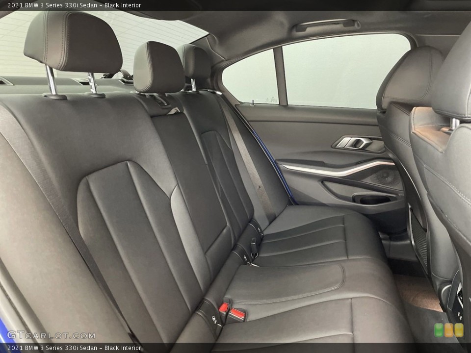 Black Interior Rear Seat for the 2021 BMW 3 Series 330i Sedan #146637175