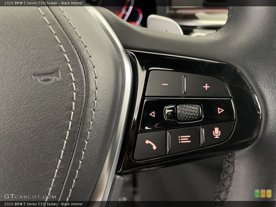 Black Interior Steering Wheel for the 2020 BMW 5 Series 530i Sedan #146637568