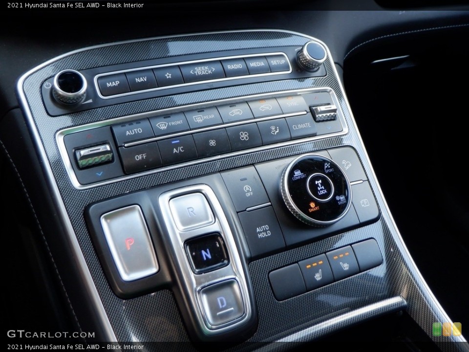 Black Interior Controls for the 2021 Hyundai Santa Fe SEL AWD #146638315