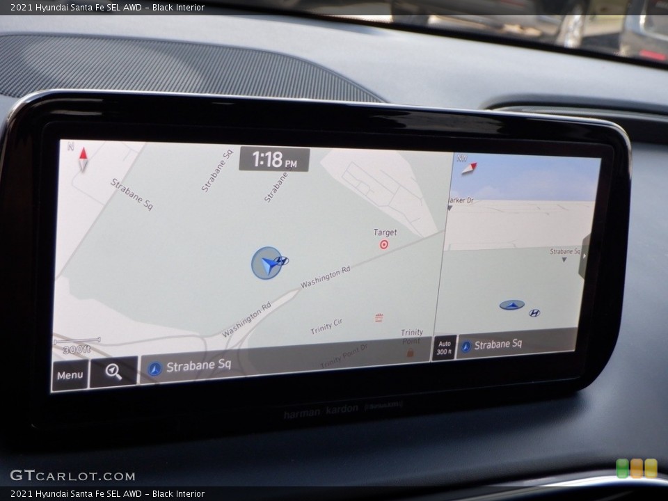Black Interior Navigation for the 2021 Hyundai Santa Fe SEL AWD #146638360