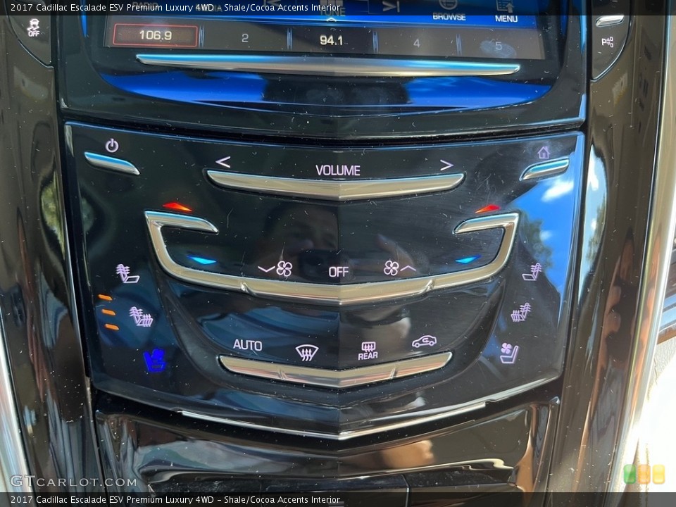 Shale/Cocoa Accents Interior Controls for the 2017 Cadillac Escalade ESV Premium Luxury 4WD #146638753