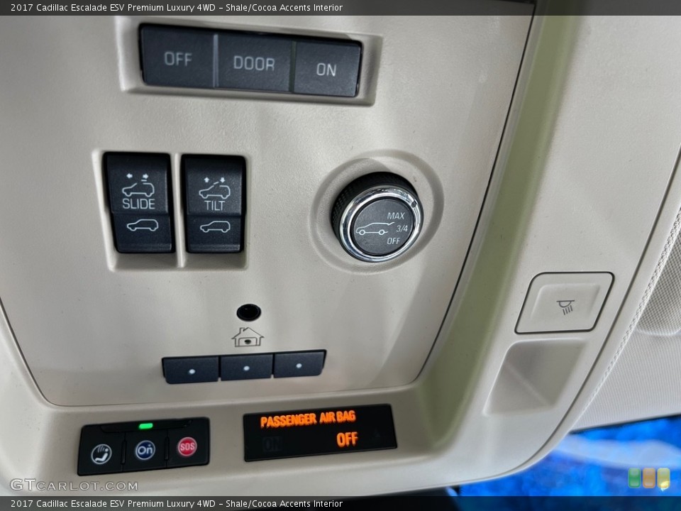 Shale/Cocoa Accents Interior Controls for the 2017 Cadillac Escalade ESV Premium Luxury 4WD #146638914