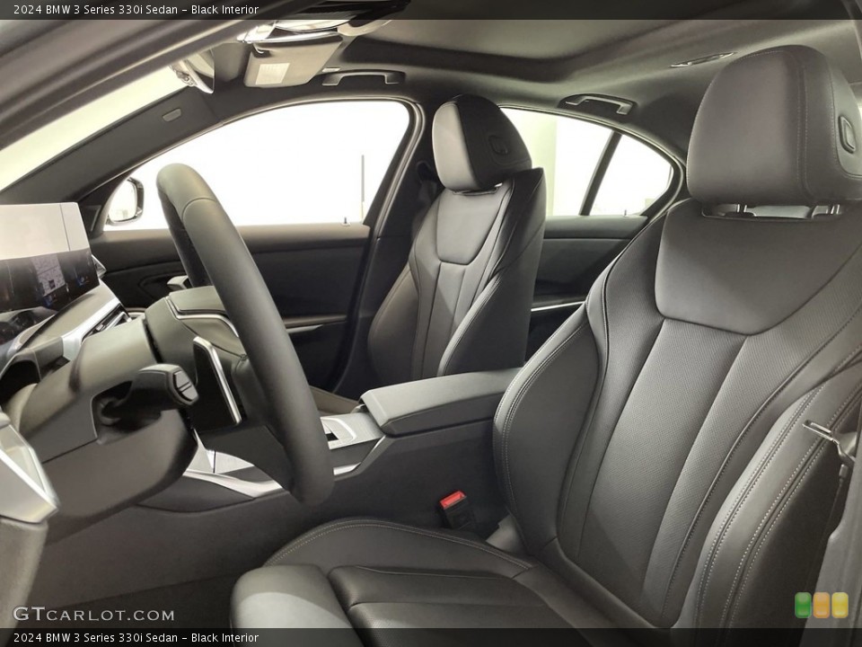 Black Interior Front Seat for the 2024 BMW 3 Series 330i Sedan #146638993