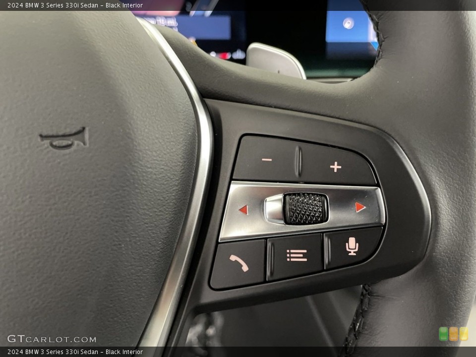 Black Interior Steering Wheel for the 2024 BMW 3 Series 330i Sedan #146639059