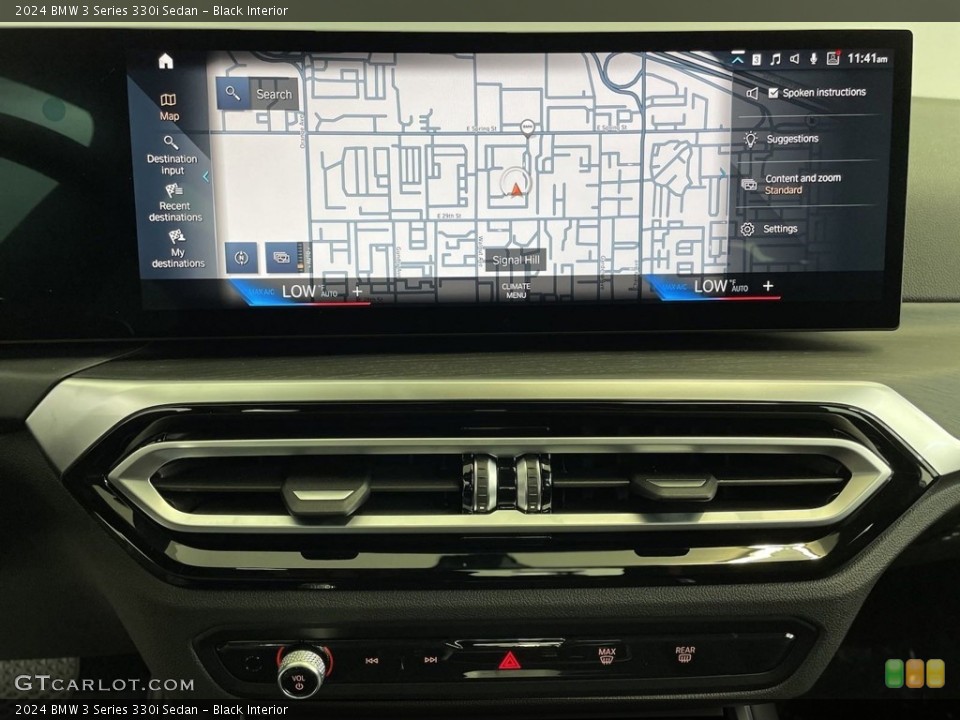 Black Interior Navigation for the 2024 BMW 3 Series 330i Sedan #146639119