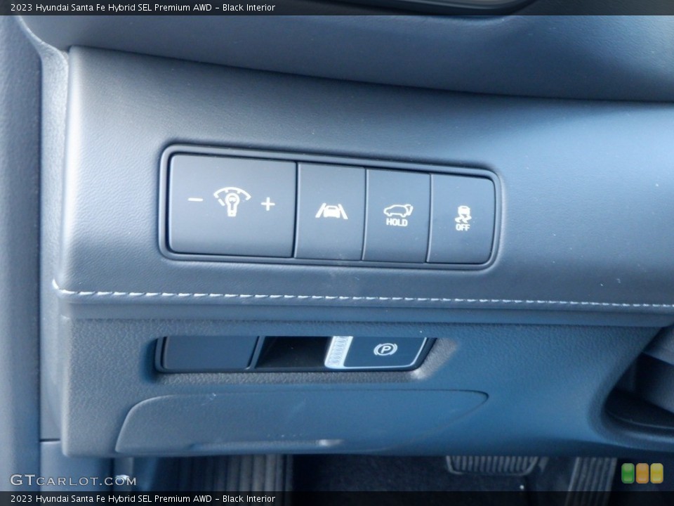 Black Interior Controls for the 2023 Hyundai Santa Fe Hybrid SEL Premium AWD #146639407