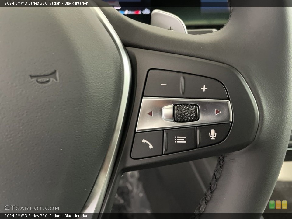 Black Interior Steering Wheel for the 2024 BMW 3 Series 330i Sedan #146639680