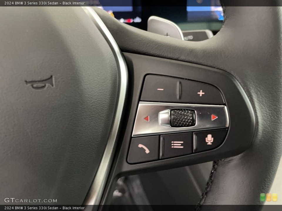 Black Interior Steering Wheel for the 2024 BMW 3 Series 330i Sedan #146640132