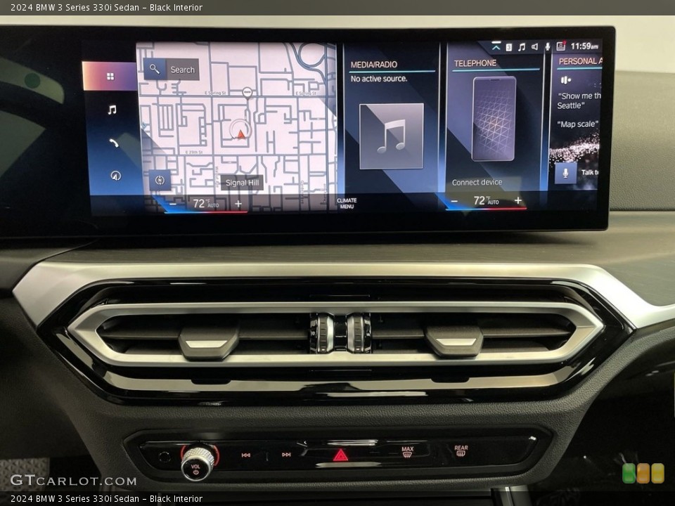 Black Interior Controls for the 2024 BMW 3 Series 330i Sedan #146640165