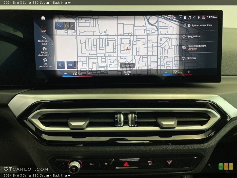Black Interior Navigation for the 2024 BMW 3 Series 330i Sedan #146640190
