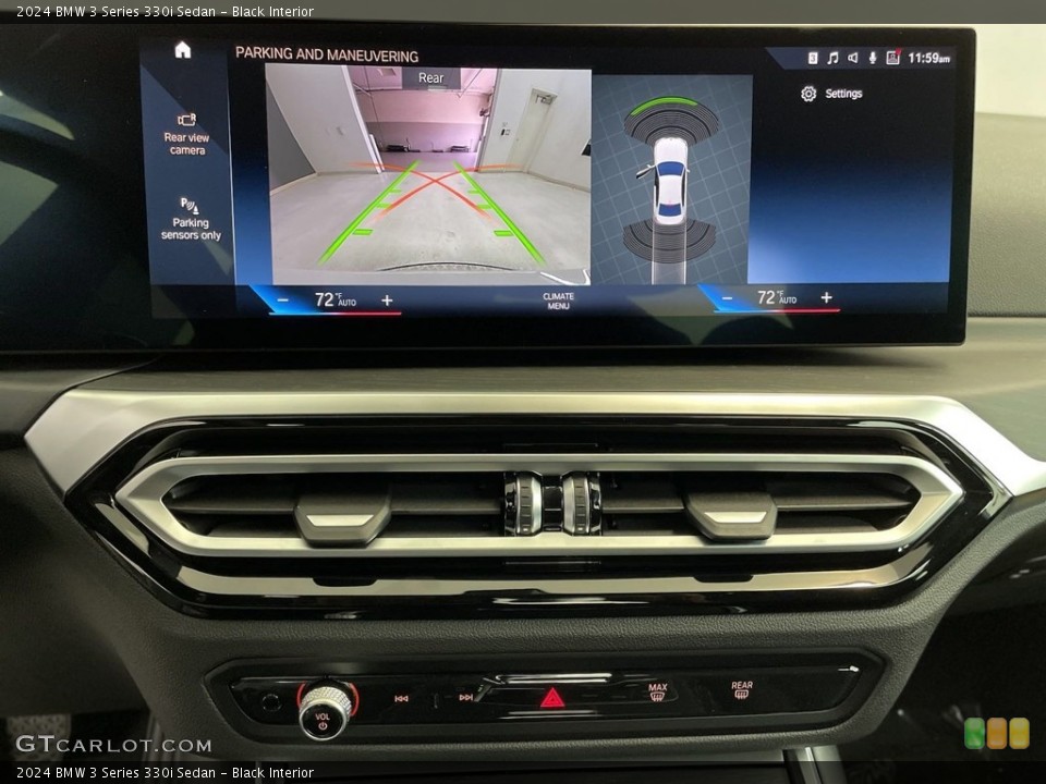 Black Interior Controls for the 2024 BMW 3 Series 330i Sedan #146640211