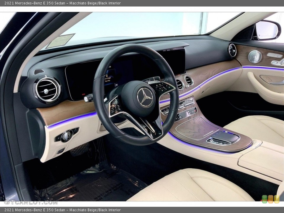 Macchiato Beige/Black Interior Dashboard for the 2021 Mercedes-Benz E 350 Sedan #146640331