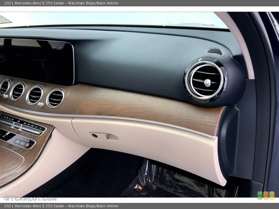 Macchiato Beige/Black Interior Dashboard for the 2021 Mercedes-Benz E 350 Sedan #146640376
