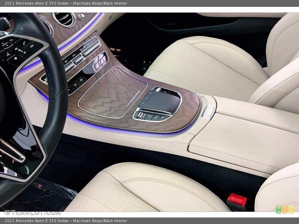Macchiato Beige/Black Interior Controls for the 2021 Mercedes-Benz E 350 Sedan #146640397