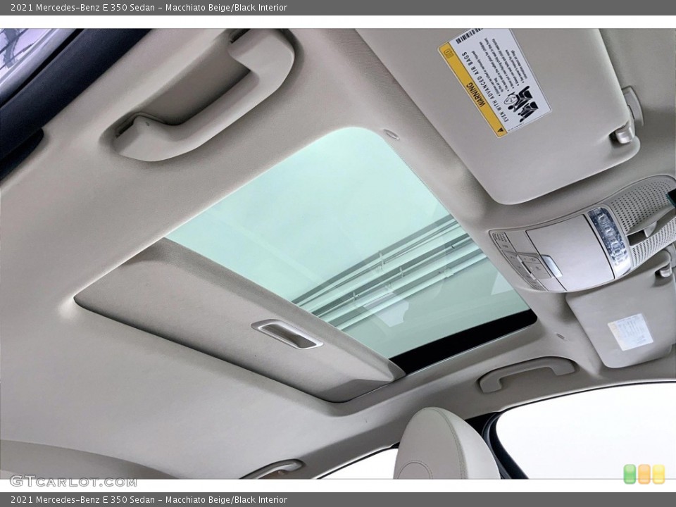 Macchiato Beige/Black Interior Sunroof for the 2021 Mercedes-Benz E 350 Sedan #146640565