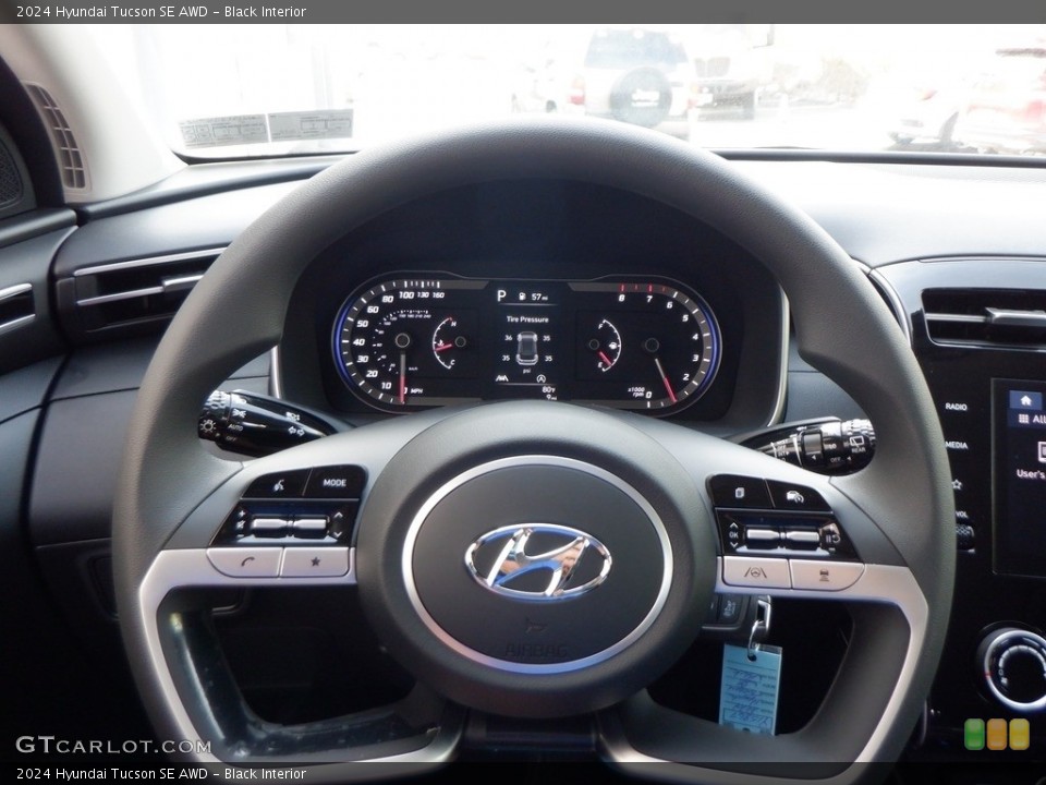 Black Interior Steering Wheel for the 2024 Hyundai Tucson SE AWD #146640880