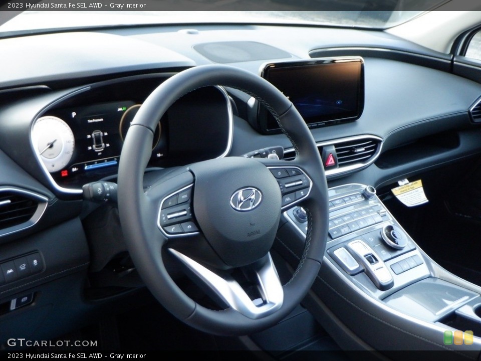 Gray Interior Dashboard for the 2023 Hyundai Santa Fe SEL AWD #146641147
