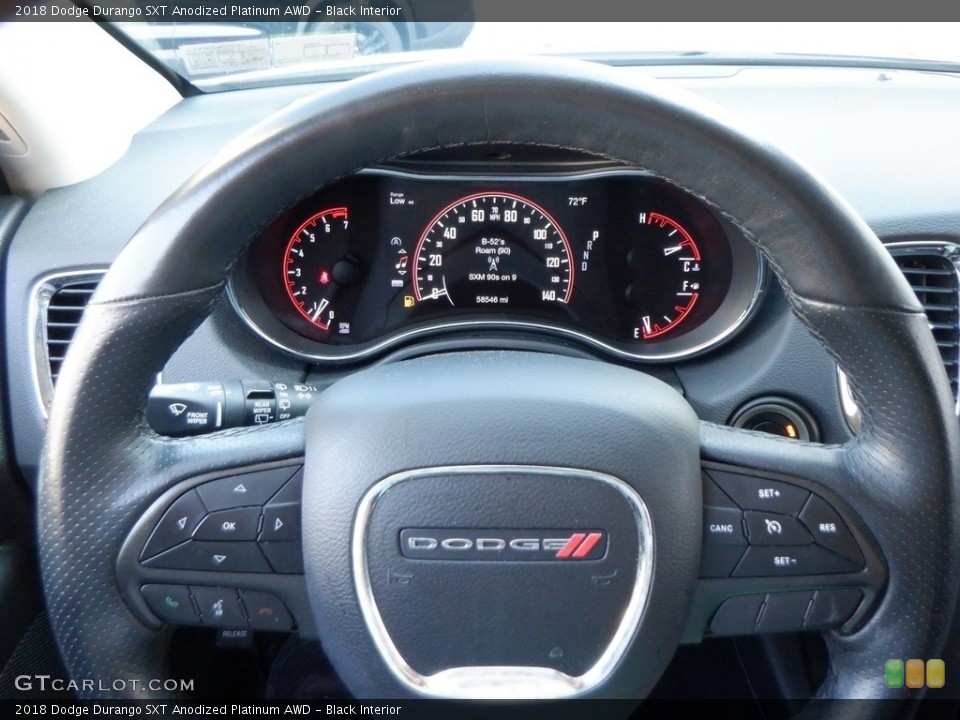 Black Interior Steering Wheel for the 2018 Dodge Durango SXT Anodized Platinum AWD #146642017