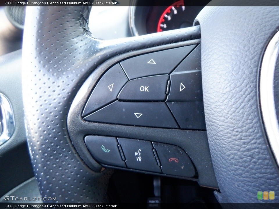 Black Interior Steering Wheel for the 2018 Dodge Durango SXT Anodized Platinum AWD #146642026