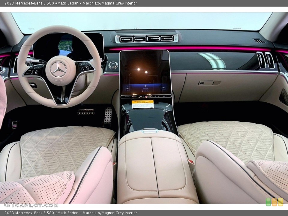 Macchiato/Magma Grey 2023 Mercedes-Benz S Interiors