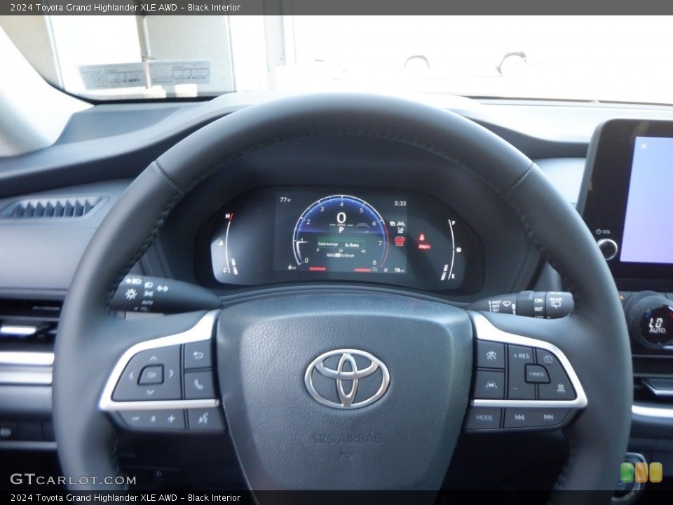 Black Interior Steering Wheel for the 2024 Toyota Grand Highlander XLE AWD #146642761