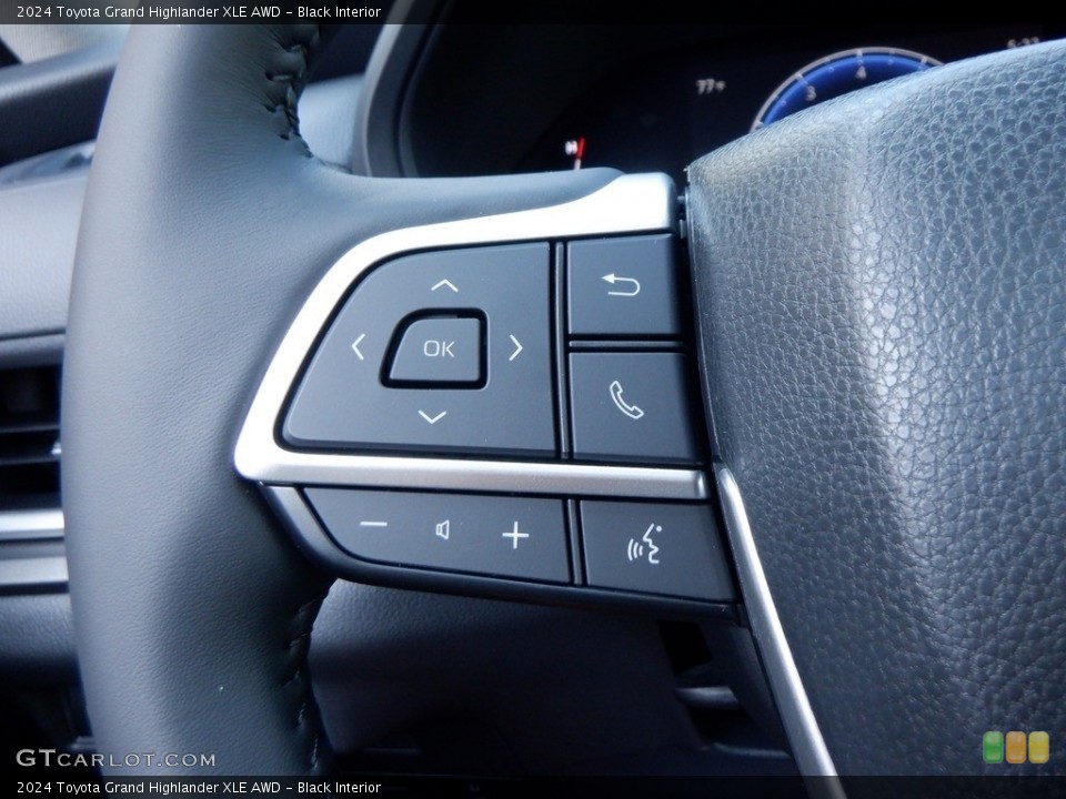Black Interior Steering Wheel for the 2024 Toyota Grand Highlander XLE AWD #146642764