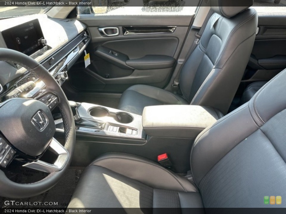 Black Interior Front Seat for the 2024 Honda Civic EX-L Hatchback #146642893