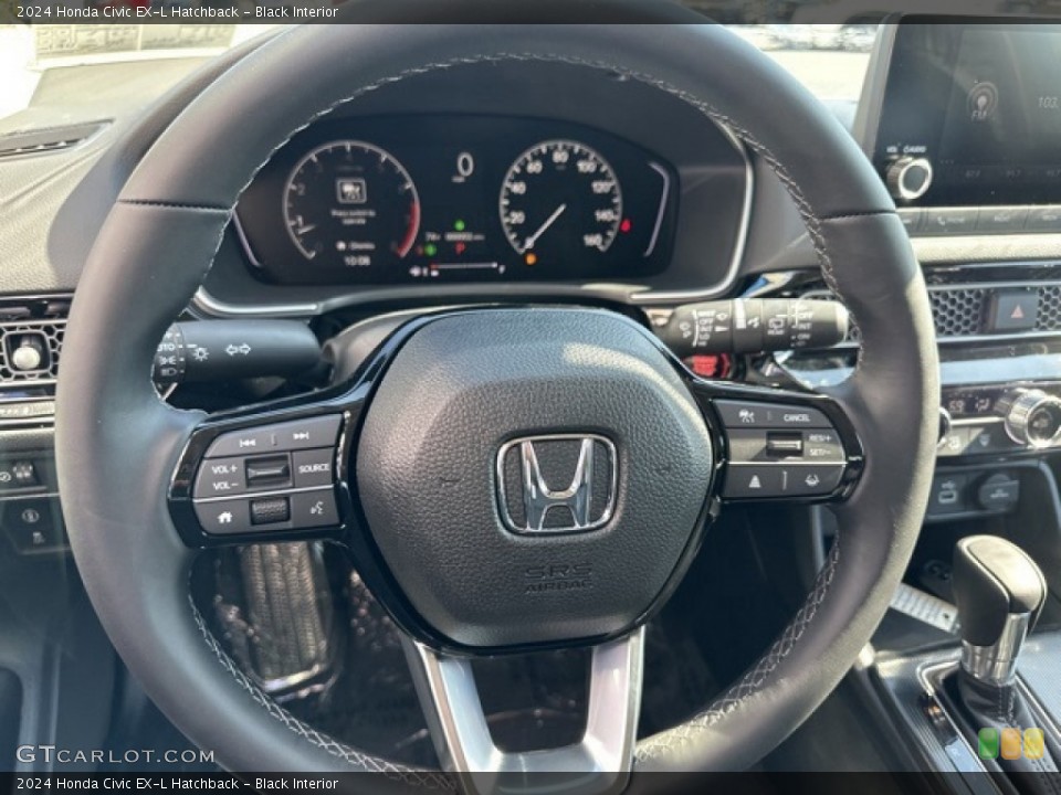 Black Interior Steering Wheel for the 2024 Honda Civic EX-L Hatchback #146642914