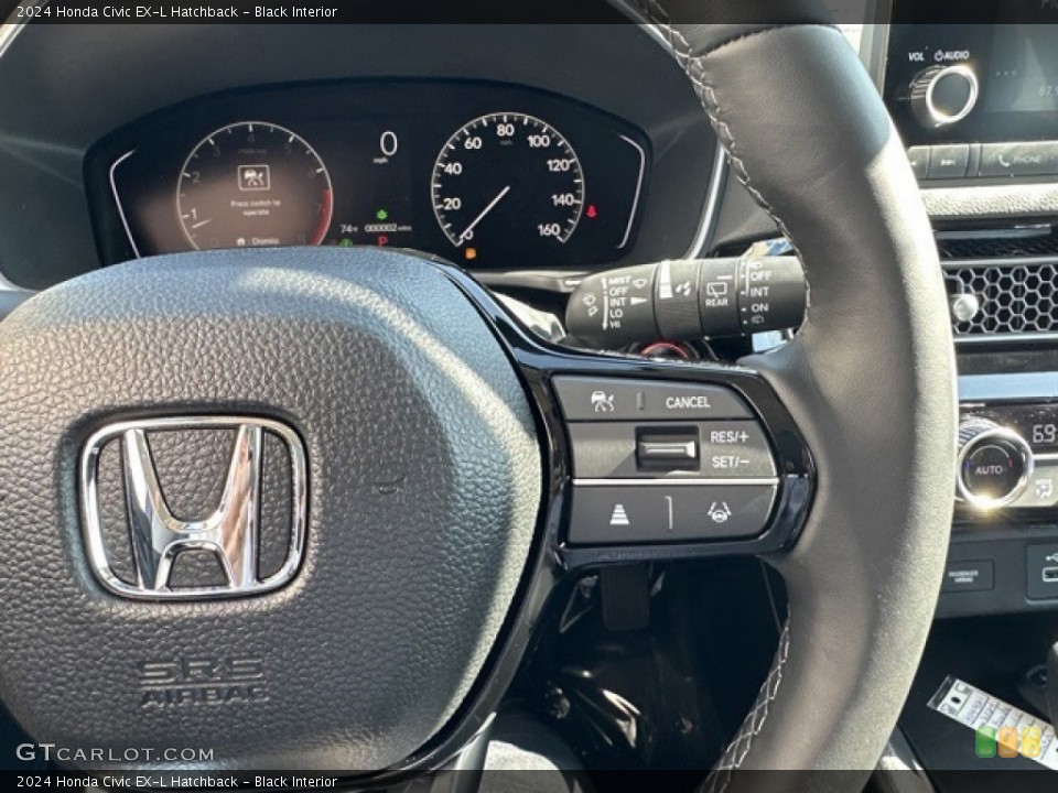 Black Interior Steering Wheel for the 2024 Honda Civic EX-L Hatchback #146642938