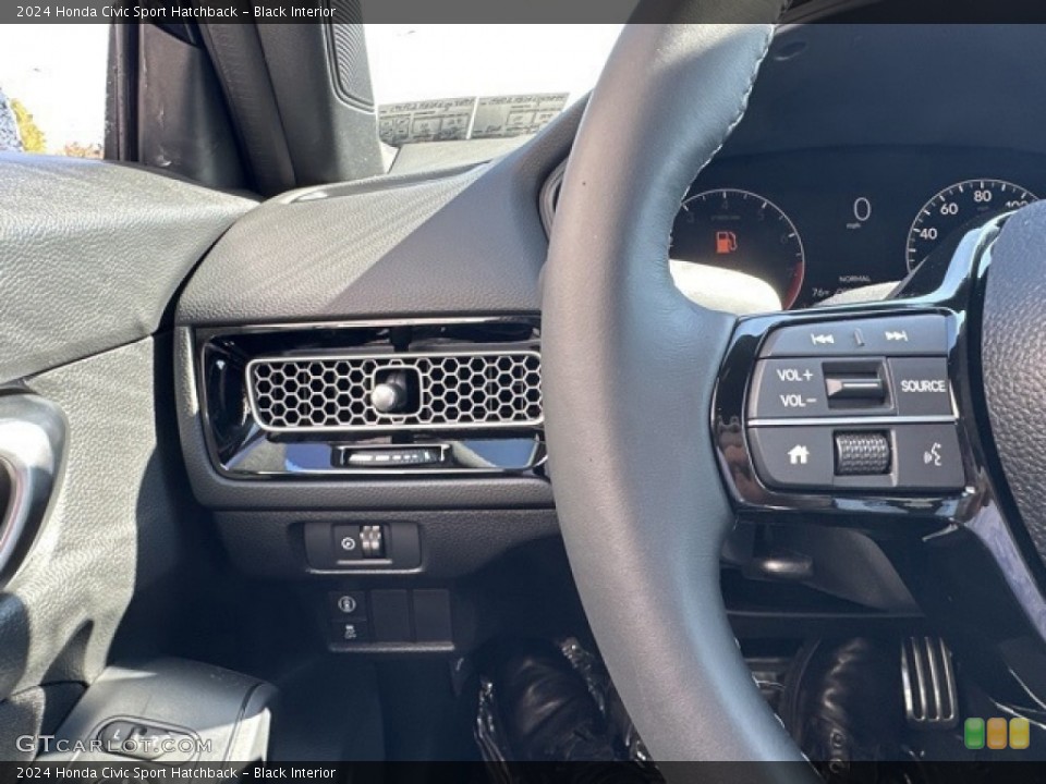 Black Interior Steering Wheel for the 2024 Honda Civic Sport Hatchback #146643106