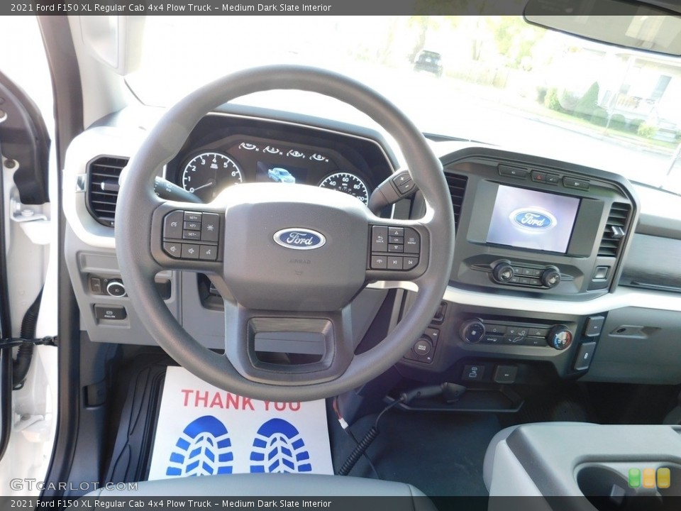 Medium Dark Slate Interior Dashboard for the 2021 Ford F150 XL Regular Cab 4x4 Plow Truck #146644021