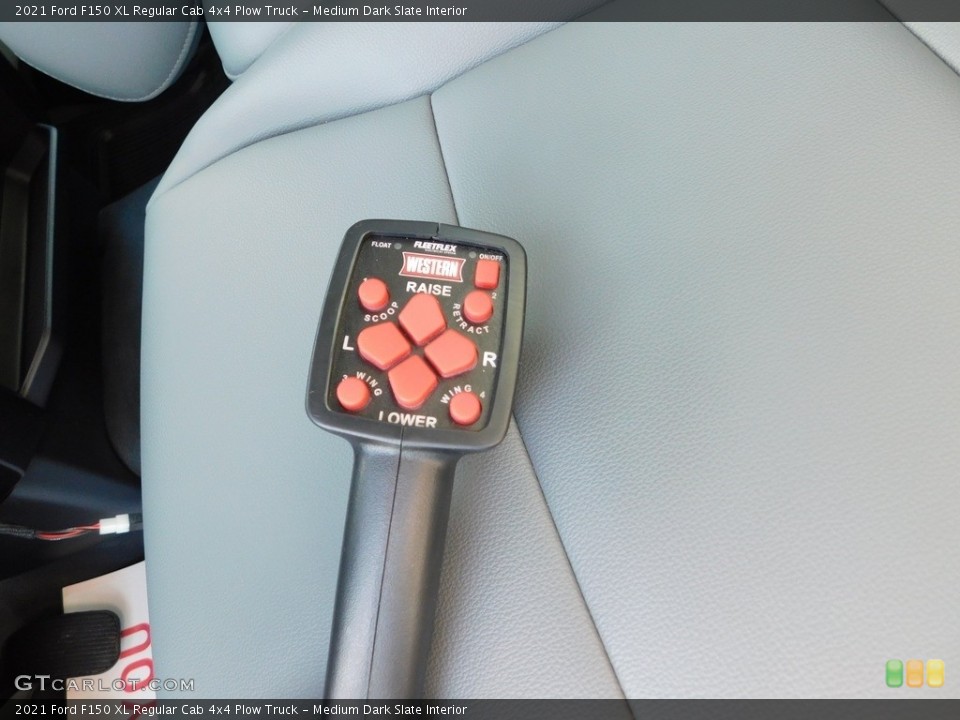 Medium Dark Slate Interior Controls for the 2021 Ford F150 XL Regular Cab 4x4 Plow Truck #146644036