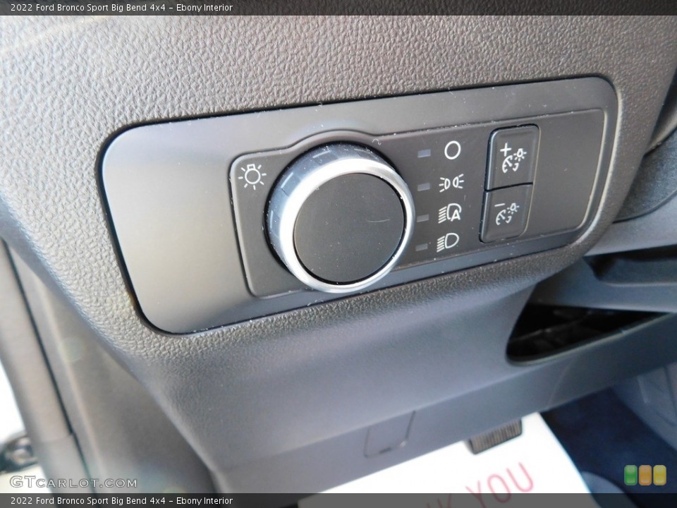 Ebony Interior Controls for the 2022 Ford Bronco Sport Big Bend 4x4 #146644153