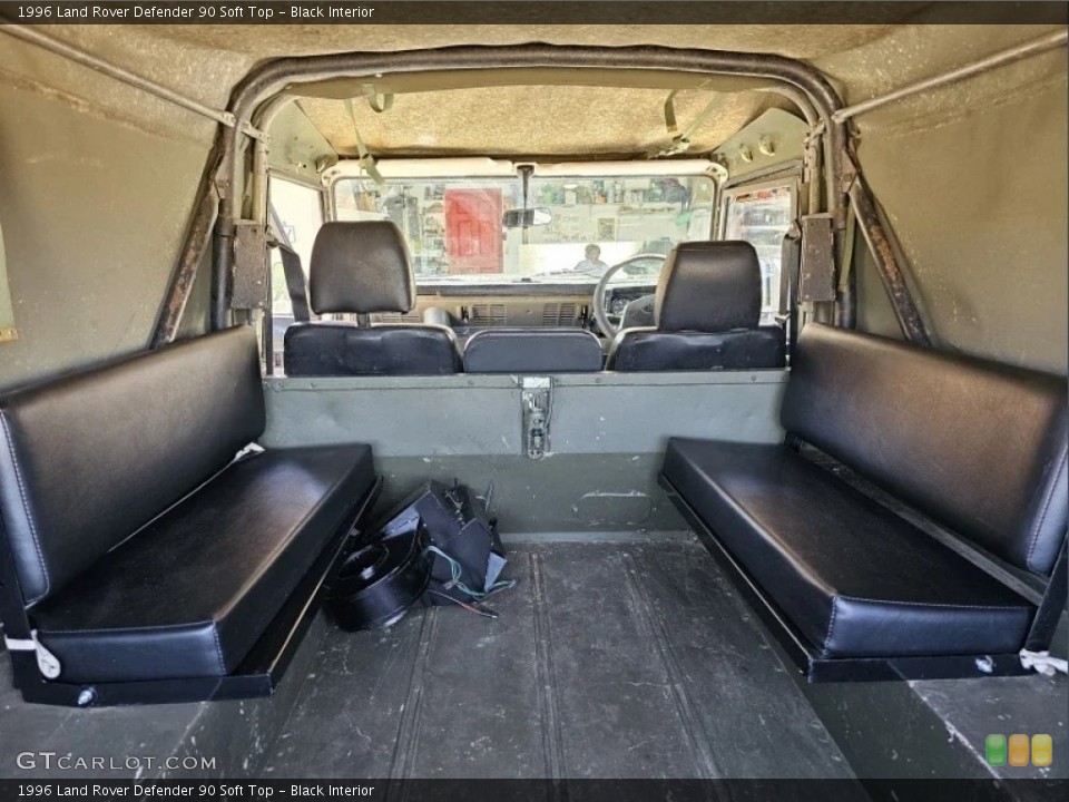 Black Interior Rear Seat for the 1996 Land Rover Defender 90 Soft Top #146645483