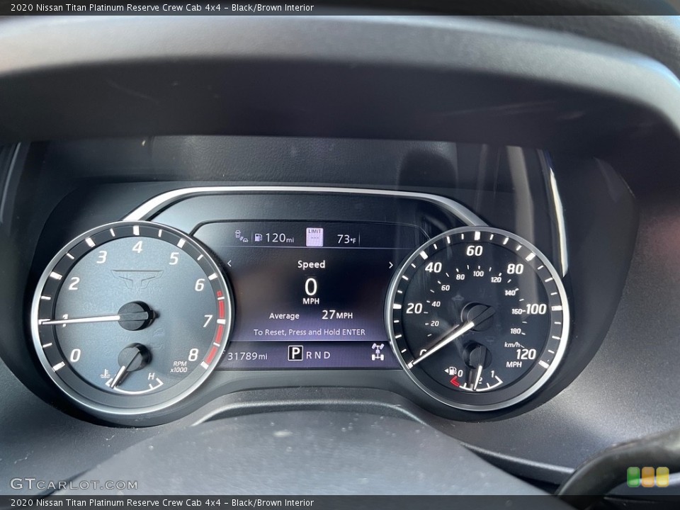 Black/Brown Interior Gauges for the 2020 Nissan Titan Platinum Reserve Crew Cab 4x4 #146645977