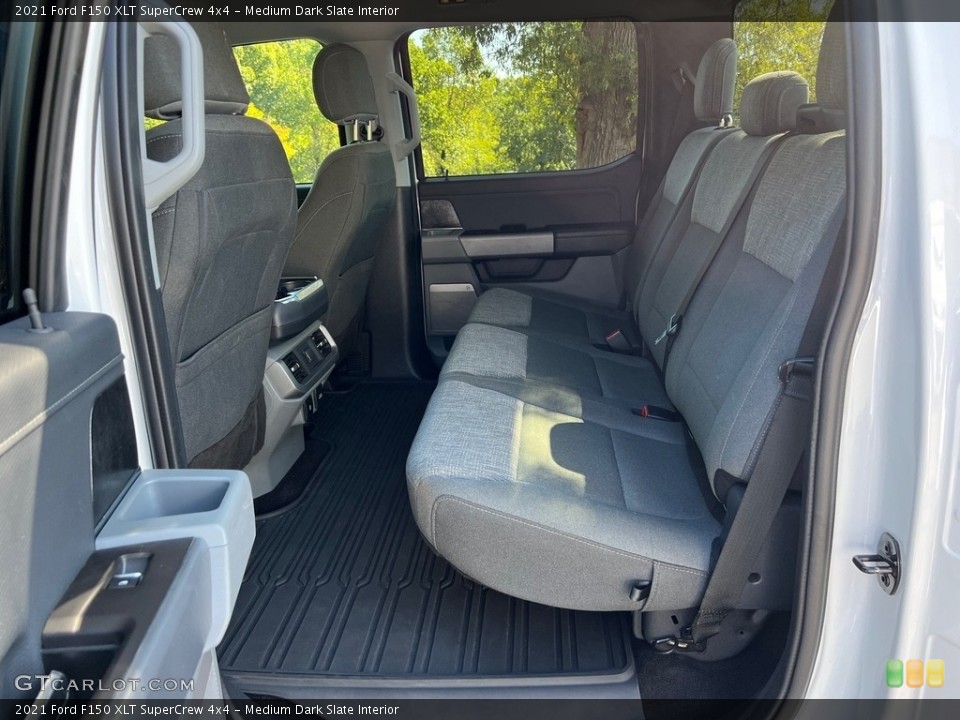 Medium Dark Slate Interior Rear Seat for the 2021 Ford F150 XLT SuperCrew 4x4 #146646590