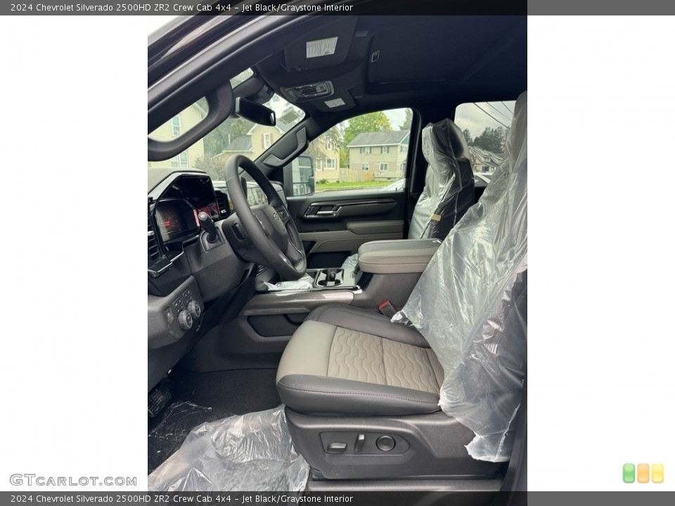 Jet Black/Graystone Interior Front Seat for the 2024 Chevrolet Silverado 2500HD ZR2 Crew Cab 4x4 #146648420