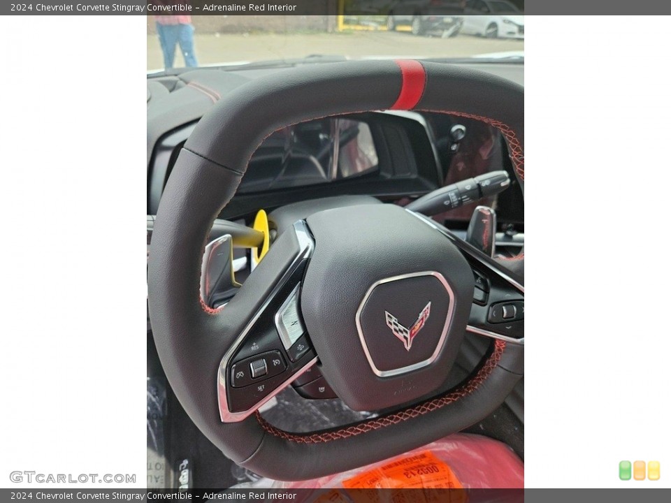Adrenaline Red Interior Steering Wheel for the 2024 Chevrolet Corvette Stingray Convertible #146648714