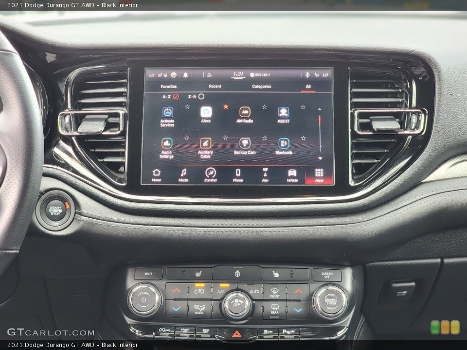 Black Interior Controls for the 2021 Dodge Durango GT AWD #146648774