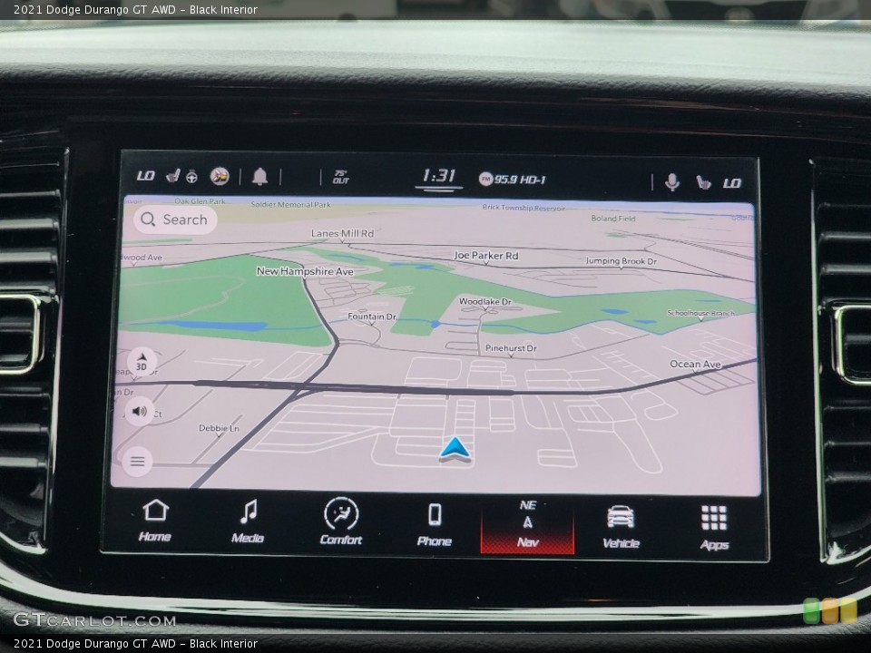 Black Interior Navigation for the 2021 Dodge Durango GT AWD #146648783