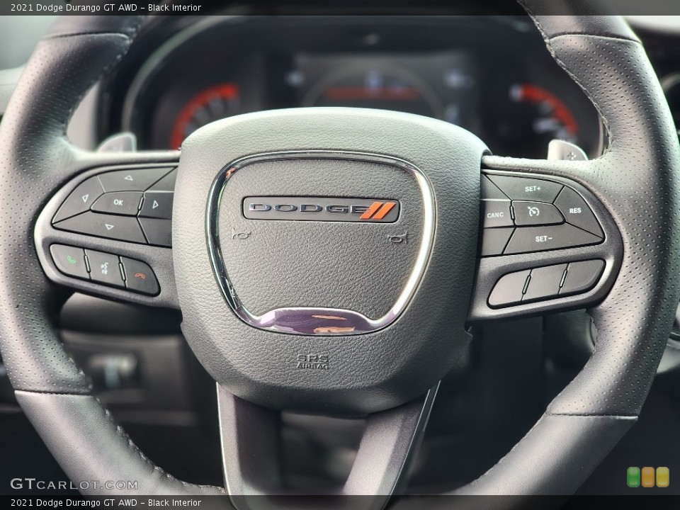 Black Interior Steering Wheel for the 2021 Dodge Durango GT AWD #146648822