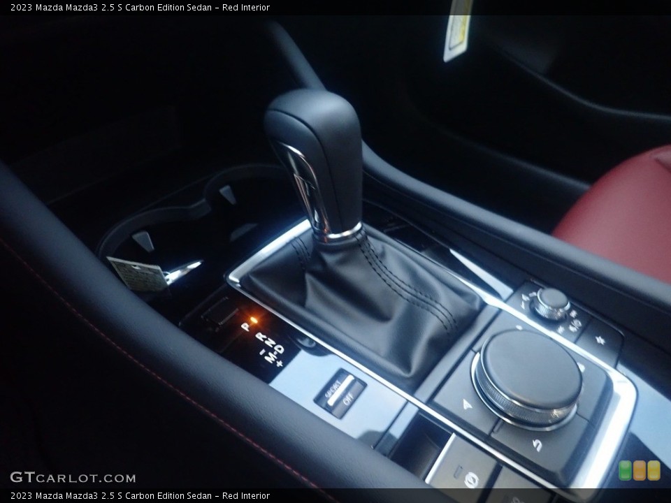 Red Interior Transmission for the 2023 Mazda Mazda3 2.5 S Carbon Edition Sedan #146649375