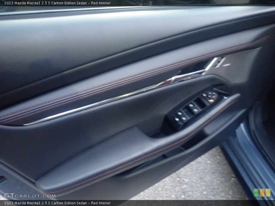 Red Interior Door Panel for the 2023 Mazda Mazda3 2.5 S Carbon Edition Sedan #146649414