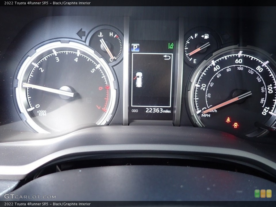 Black/Graphite Interior Gauges for the 2022 Toyota 4Runner SR5 #146649537