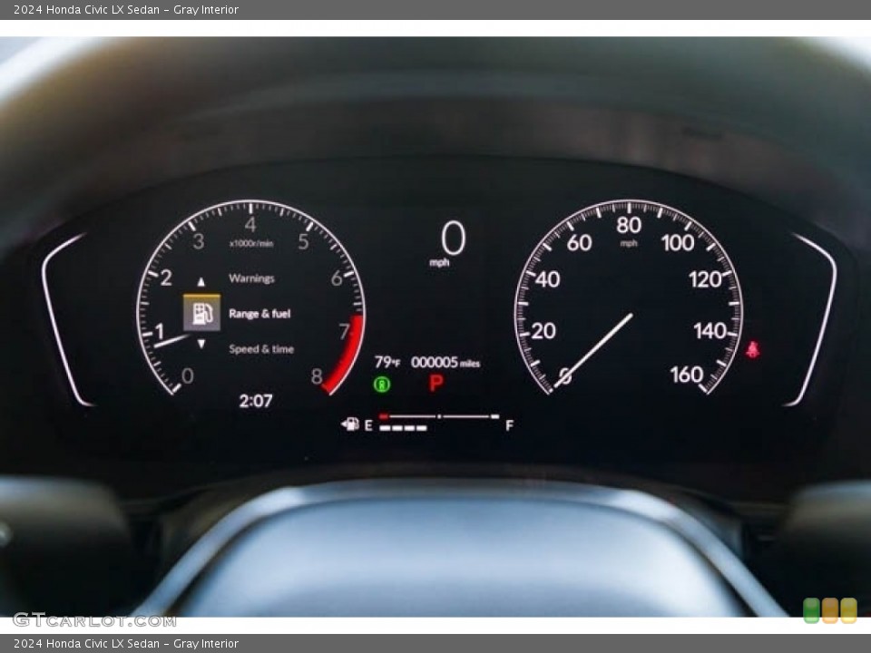 Gray Interior Gauges for the 2024 Honda Civic LX Sedan #146649564