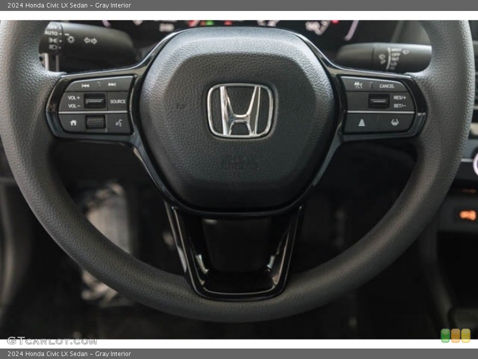 Gray Interior Steering Wheel for the 2024 Honda Civic LX Sedan #146649585