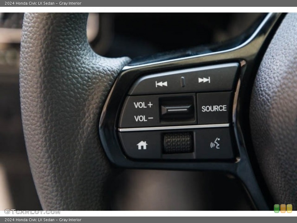 Gray Interior Steering Wheel for the 2024 Honda Civic LX Sedan #146649606