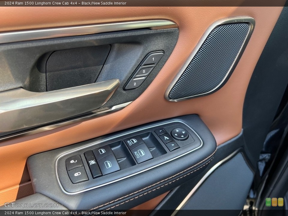 Black/New Saddle Interior Door Panel for the 2024 Ram 1500 Longhorn Crew Cab 4x4 #146650170