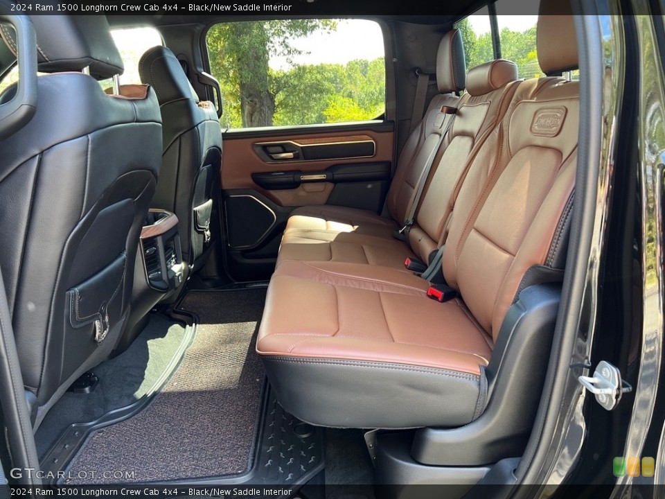 Black/New Saddle Interior Rear Seat for the 2024 Ram 1500 Longhorn Crew Cab 4x4 #146650245